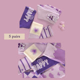 FOOTSIES Purple Set Edition Graphic Crew Socks