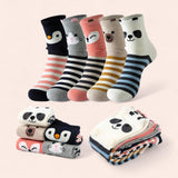 FOOTSIES 5pairs Set Graphic Knit Crew Socks