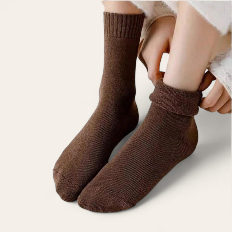 FOOTSIES 4pairs Thermal Terry Warm Crew Socks Set