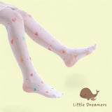 LITTLE DREAMERS Girls Mesh Tights Heart Pantyhose Socks