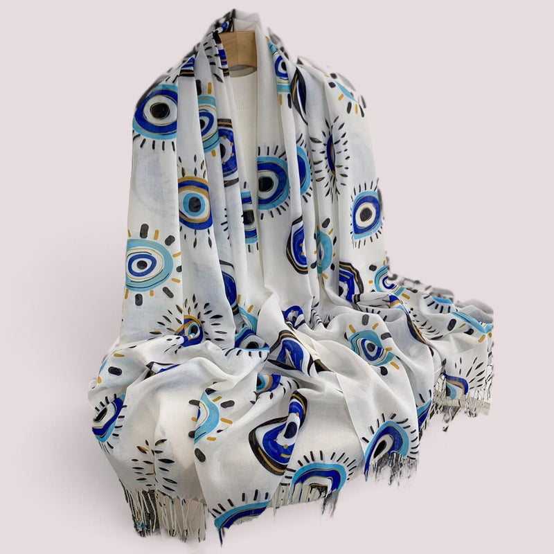 WRAP Evil Eye Pattern Print Casual Versatile Shawl