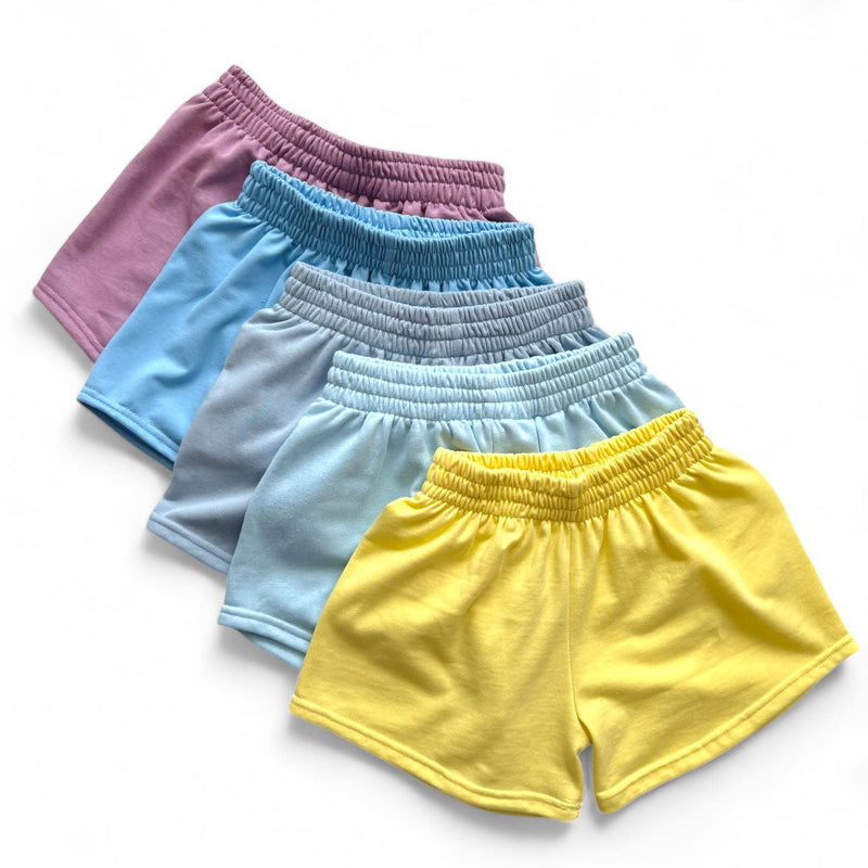 BLK Terry Candy Colors Basic Colorful  Sweat Shorts