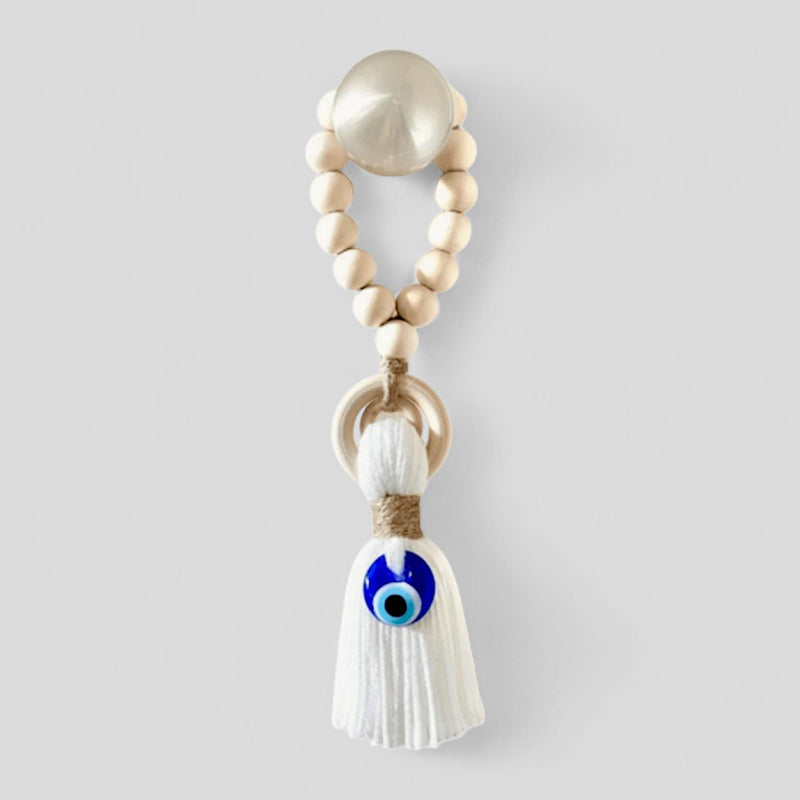 BLING Evil Eye Tassel Door Wood Beads Pendant