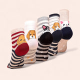 FOOTSIES 5pairs Set Graphic Knit Crew Socks