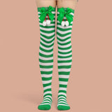 FOOTSIES Over the Knee Christmas Theme Socks