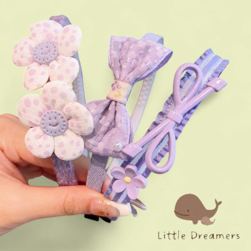 LITTLE DREAMERS 3pcs Set Cute Design Headband Hair Accessories for Girls