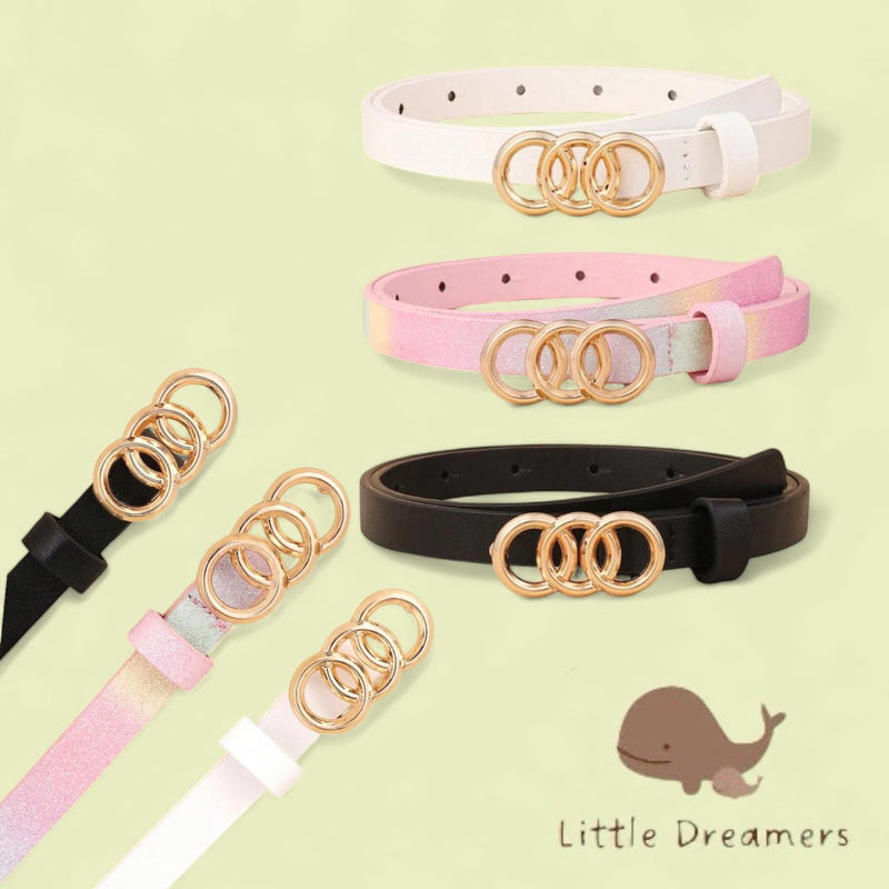 LITTLE DREAMERS 3pc Skinny Belt Sets for Girls