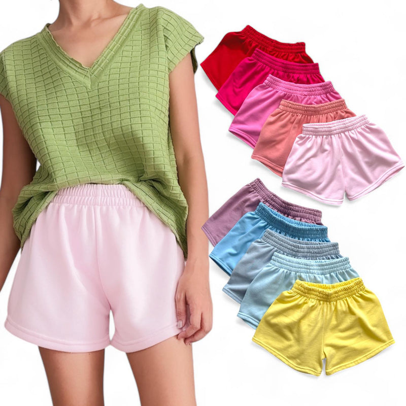 BLK Terry Candy Colors Basic Colorful  Sweat Shorts