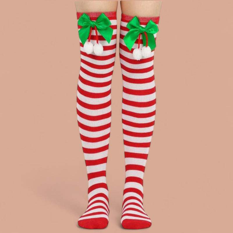 FOOTSIES Over the Knee Christmas Theme Socks