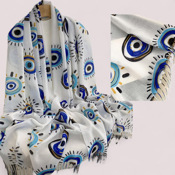 WRAP Evil Eye Pattern Print Casual Versatile Shawl