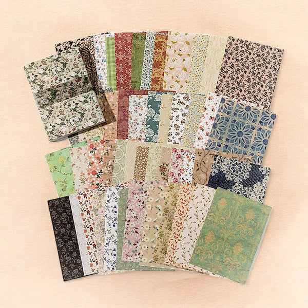 CRAFTY 100pcs Vintage Collection Printed Paper DIY Scrapbooking Love Letters