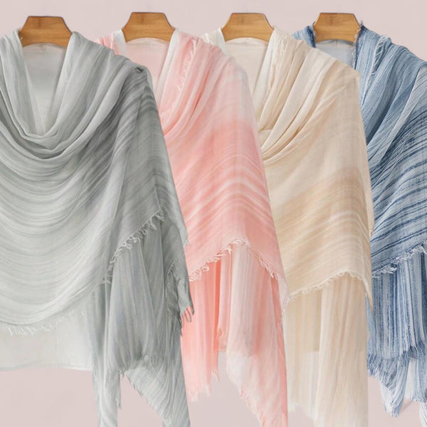 WRAP Ombre Soft Crinkle Thin Classy Shawl Scarf