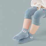 LITTLE DREAMERS Anti- Slip Cute Crawling Knee Pad & Pair of Socks Set