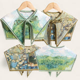 WRAP Retro Art Painting Printed Detachable Collar