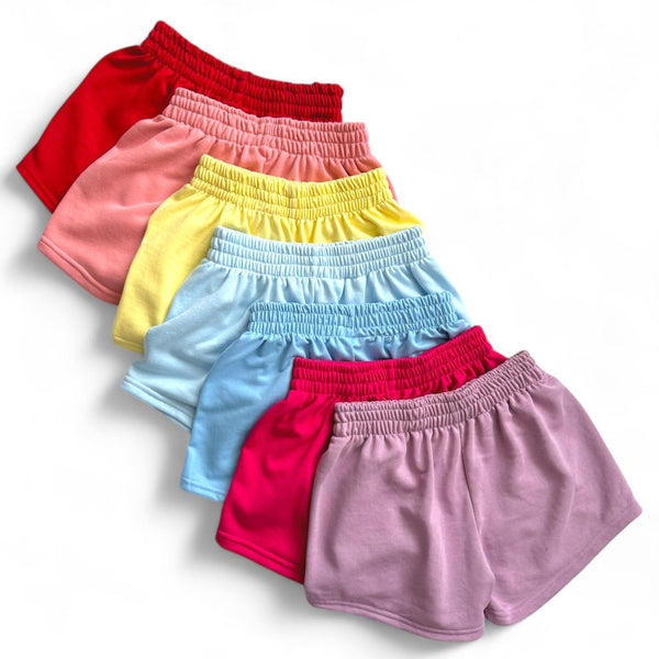 BLK Terry Candy Colors Basic Colorful  Sweat Shorts