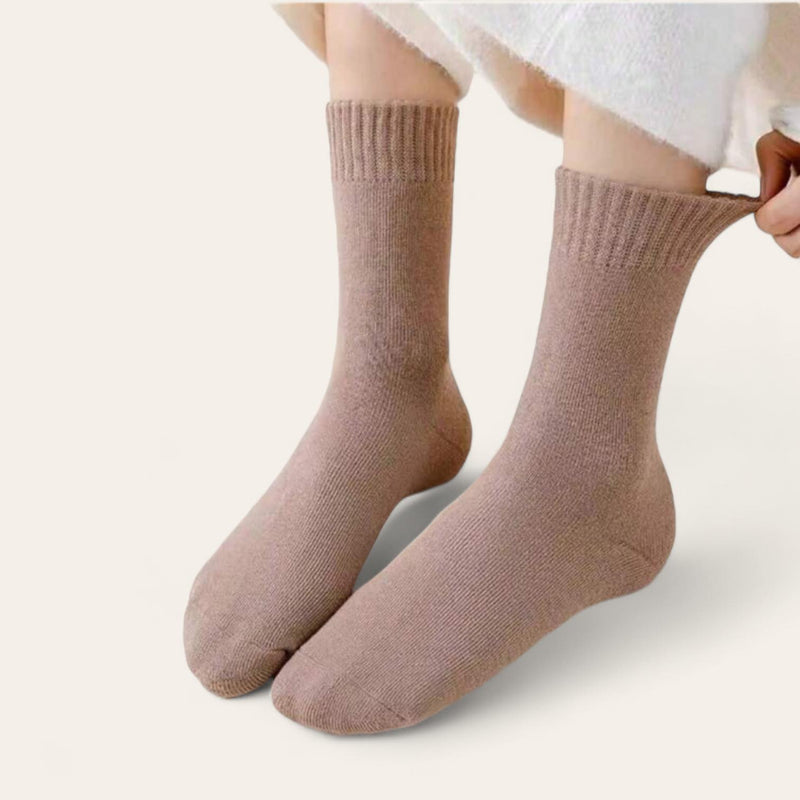 FOOTSIES 4pairs Thermal Terry Warm Crew Socks Set