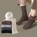 FOOTSIES Mens Thermal Plush Thick Socks 5Pairs Set