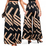 GYPSY High Waist Printed Flare Long Pants