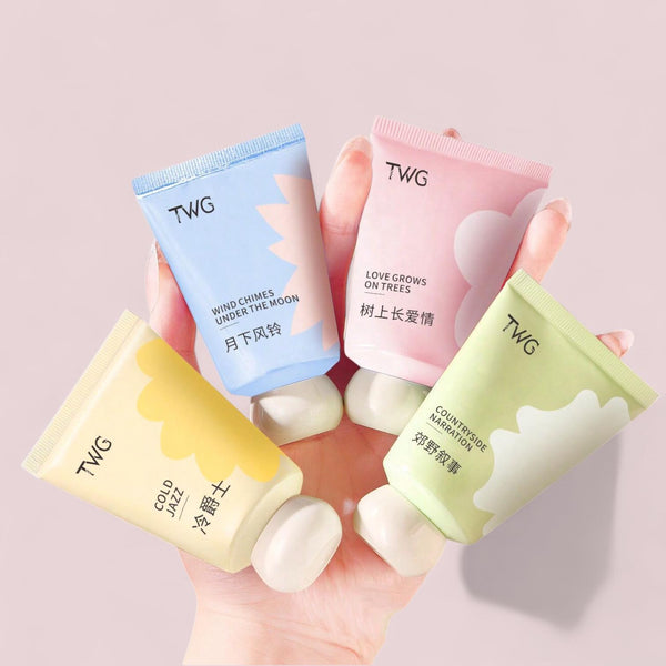 2SKN 4pcs Set Travel Size Moisturizing Fragrant Hand Cream