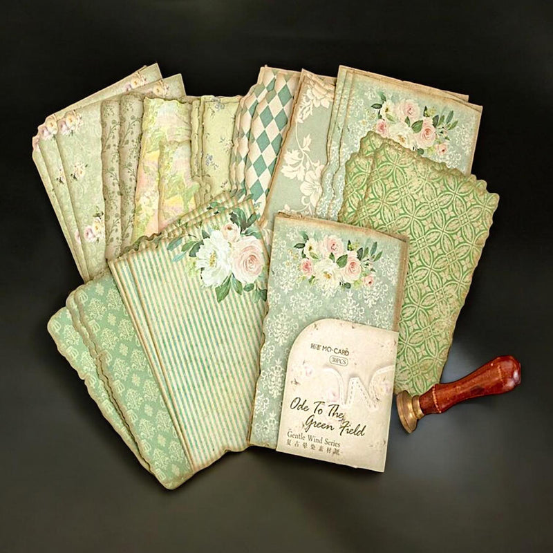 CRAFTY 30pcs Vintage Paper Set DIY Scrapbooking