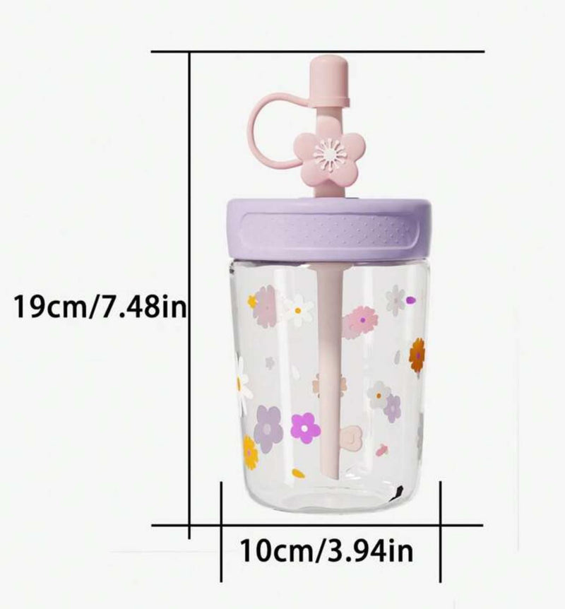 LITTLE DREAMERS Floral Training Straw Cup for Kids 450ml