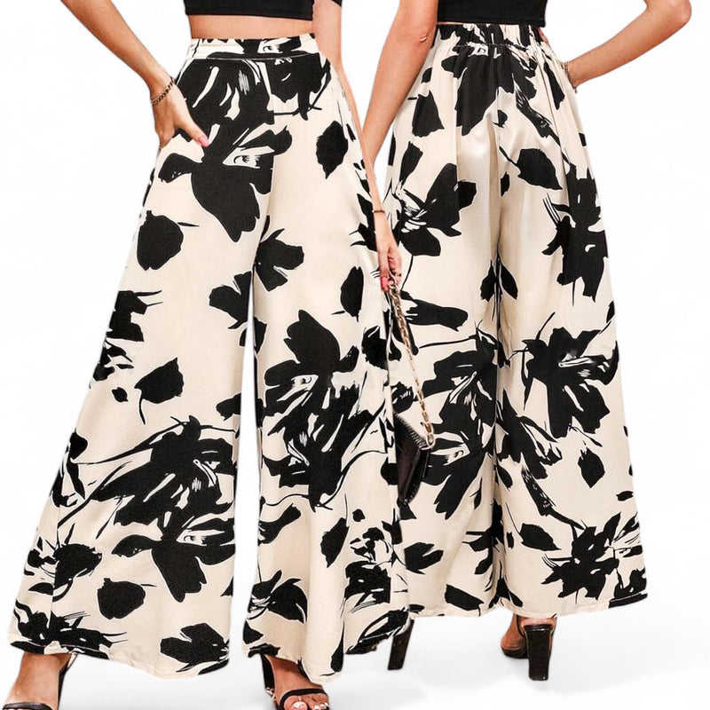 GYPSY High Waist Printed Flare Long Pants