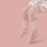 LITTLE DREAMERS Anti- Slip Cute Crawling Knee Pad & Pair of Socks Set