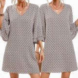 GYPSY Geo Print Bell Sleeves Short Dress