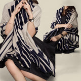 WRAP Black Series Warm Rectangular Jacquard Shawl