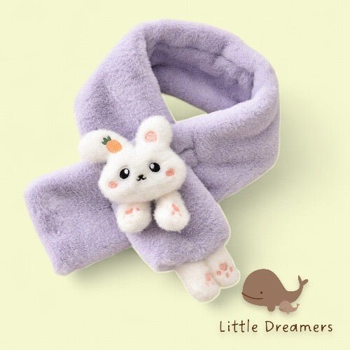 LITTLE DREAMERS Kids Plush Cute Bunny Scarf