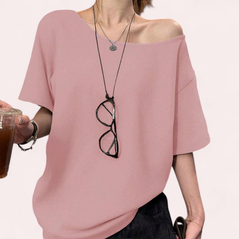 BLK Basic Loose Drop Shoulder Shirt Top