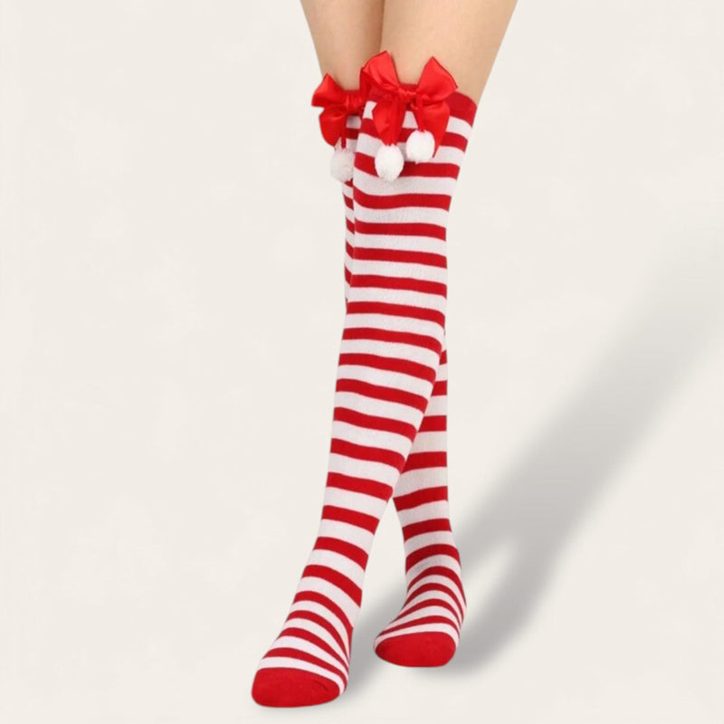 FOOTSIES Over the Knee Christmas Theme Socks