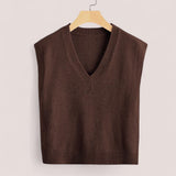 BLK V Neck Knitted Vest Classic Top