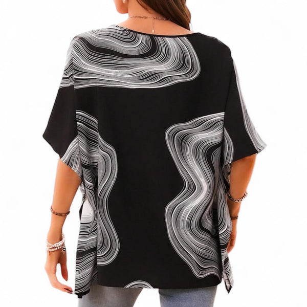 GYPSY Abstract Pattern Printed Handkerchief Top