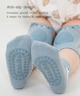 LITTLE DREAMERS Anti- Slip Cute Crawling Knee Pad & Pair of Socks Set