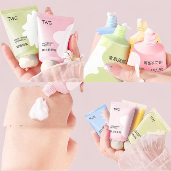 2SKN 4pcs Set Travel Size Moisturizing Fragrant Hand Cream