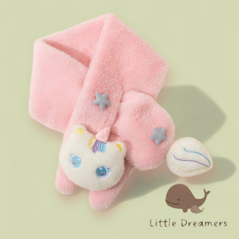 LITTLE DREAMER Plush Cute Cat Warm Neck Wrap