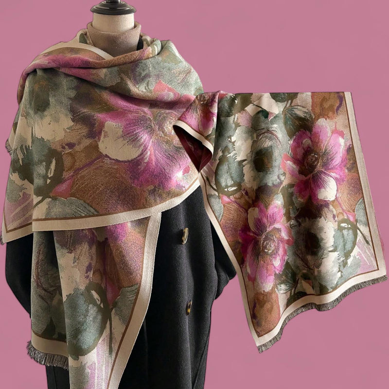 WRAP Warm Jacquard Shawl Scarf (Onhand)