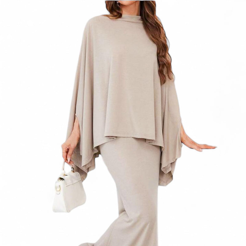 MADAME Knit Batwing Top & Long Skirt Set