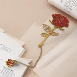 CRAFTY Metal Hollow Romantic Tassel Bookmark