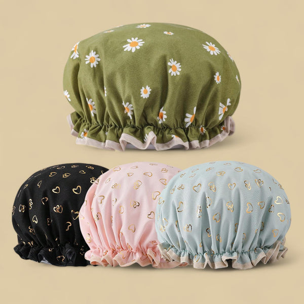 TRIX Printed Double Layer Shower Cap Bath