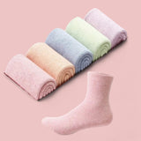 FOOTSIES 5Pairs Pastels Edition Soft Thick Colored Socks Sets