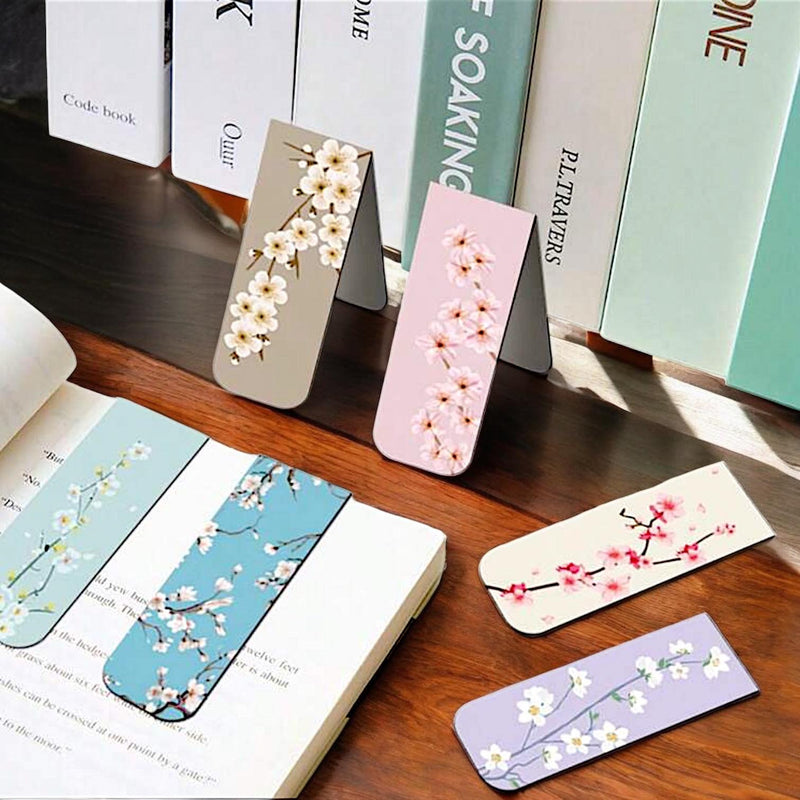 CRAFTY 12pcs Magnetic Sakura Printed Bookmark