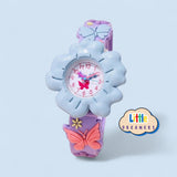 LITTLE DREAMERS Bubble Color Flower Butterfly PVC Watch for Girls