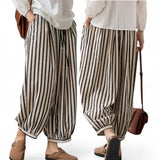 GYPSY Vertical Pinstripes Boho Loose Pants