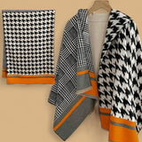 WRAP Rectangular Warm Shawl Geo Pattern Series