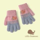 LITTLE DREAMERS Kids Winter Fleece Knit Cute Gradient Gloves 2-6yrs