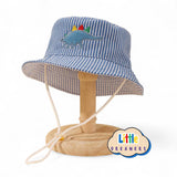 LITTLE DREAMERS Stripes Dino Patch Cute Bucket Hat 2-3Y