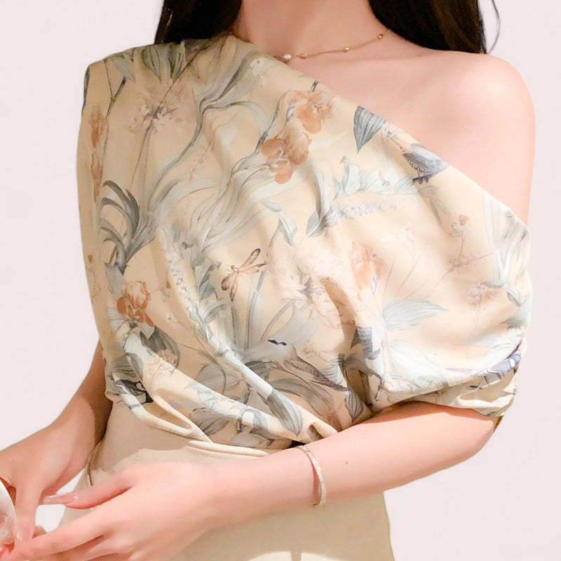 BLUSA Off Shoulder Floral Printed Top