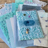 CRAFTY 26pcs Mix Media Textured Vintage DIY Scrapbooking Paper Pages